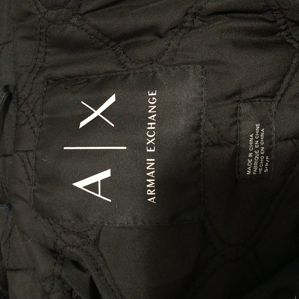 Armani Exchange Hooded Coat in Black - Picture 4 of 6